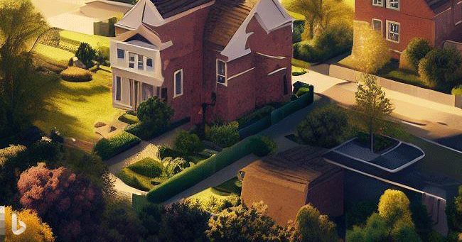 The unhealthy residential areas in the UK at present in photorealistic style